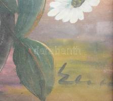 Olvashatatlan jelzéssel: Csendélet. Olaj, vászon. Üvegezett fakeretben. 45x34 cm