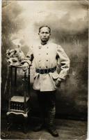 1918 Temesvár, Timisoara; japán katona portréja / Japanese soldier. photo (lyuk / pinhole)