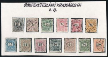 1898 Feketeszámú Krajcáros sor 12 : 11 3/4 fogazással (19.000)