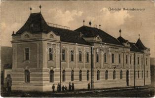 1913 Boksánbánya, Románbogsán, Németbogsán, Deutsch-Bogsan, Bocsa Montana; Járásbíróság. Fénykép Szabonáry Károlytól / county court