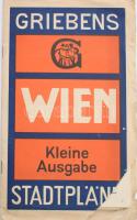 cca 1925 Griebens Stadtplan von Wien / Bécs utcajegyzék és térkép, 1 : 13.500, Berlin, Grieben-Verlag Albert Goldschmidt, 20 p.+ 1 (kihajtható térkép, 58x45,5 cm) t. Sérült kiadói papírborítóban.