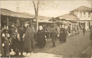 Prilep, market square, soldiers. photo