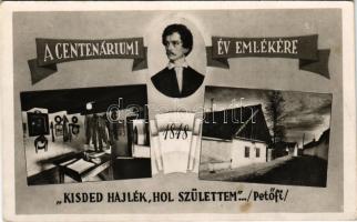 Kiskőrös, Petőfi Sándor szülőháza és múzeum, belső. 1848-1948 A Centenáriumi Év Emlékére. Kisded hajlék, hol születtem... A Magyar Szabadságharc 100. évfordulója emlékére