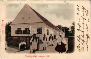 1902 Ormánysági magyar-hár (ház), népviselet, folklór / Hungarians from Ormánság (fa)