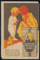 Szent István maláta kávé számolócédula, szakadással