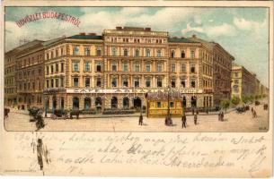 1902 Budapest VI. Oktogon, Café Abbazia kávéház. "Kosmos" litho s: Geiger