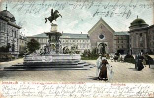 Innsbruck grammar school and Leopold fountain (EK)