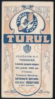 Turul Cipőgyár Rt. Temesvár számolócédula