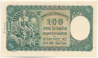 Szlovákia 1940. 100K II. kiadás, "SPECIMEN (MINTA)" perforációval T:AU sarokhajlások Slova...