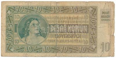 Szlovákia 1939. 10K T:VG Slovakia 1939. 10 Korun C:VG Krause 4.s