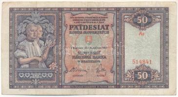 Szlovákia 1940. 50K T:F Slovakia 1940. 50 Korun C:F Krause 9.a