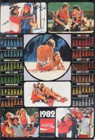 1982 Coca Cola reklámos fali naptár plakát 60x80 cm