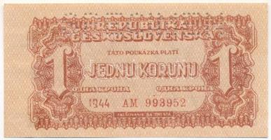 Csehszlovákia 1944. 1K "AM 993952", "SPECIMEN (MINTA)" perforációval T:AU Czechoslovakia 1944. 1 Koruna "AM 993952", with "SPECIMEN" perforation C:AU Krause P#45s