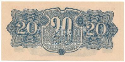 Csehszlovákia 1944. 20K "CH 702962", "SPECIMEN (MINTA)" perforációval T:XF Czech...