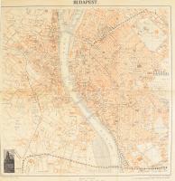 1921 Budapest térképe, tervezte: Dr. Vigyázó János, 1 : 20.000, Bp., Turistaság és Alpinizmus kiadása, kissé sérült, ragasztással javított, 33,5x32 cm