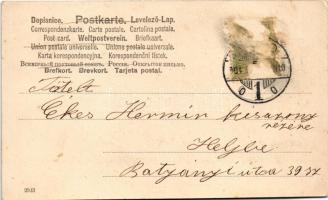 1904 Szerelmes pár gombák között / Romantic couple with mushrooms s: E. Ernst (Rb)