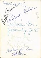 Orchester Holéczy, hátoldalán a zenekar tagjainak aláírásaival. Foto Lerner / Hungarian orchestra, w...