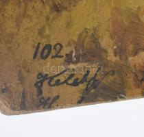 Keleti (Kelety) Gábor (1870-?): Hegyoldal, olaj, karton, jelezve jobbra lent, sérült, 24×35 cm