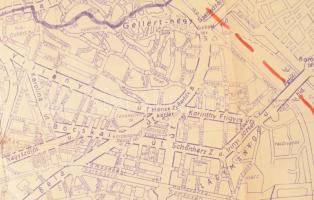 1970 Bp., XI. kerület (Újbuda) térképe, utcajegyzékkel, kissé sérült, 98x62 cm