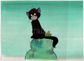 1985 Dargay Attila (1927-2009): A Szaffi c. rajzfilm, eredeti, Dargay által rajzolt macska figurája....