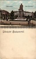 Budapest V. Deák szobor. litho (ragasztónyom / gluemark)