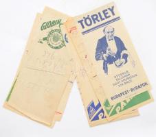 8 db vegyes számolócédula, egy részükön feljegyzésekkel