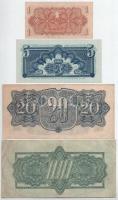 Csehszlovákia 1944. 1K + 5K + 20K + 100K T:F közte szép papír
Czechoslovakia 1944. 1 Koruna + 5 Kor...