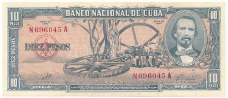 Kuba 1960. 10P T:AU Cuba 1960. 10 Pesos C:AU Krause P#79a