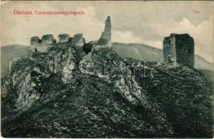 1916 Torockószentgyörgy, Coltesti (Torockó, Rimetea); vár, várrom. Dunky Fivérek kiadása / castle ruins (EK)