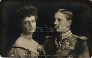 Prinz Eitel Friedrich und seine Braut Herzogin Sophie Charlotte / Prince Eitel Friedrich of Prussia (son of Wilhelm II) and his wife Duchess Sophia Charlotte of Oldenburg (EK)