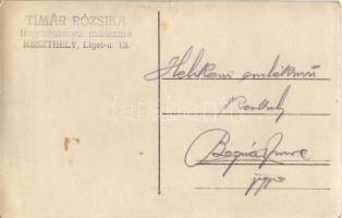 Keszthely, Helikon emlékmű. Timár Rózsika photo (gyűrődés / crease)