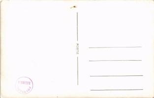 Nagykáta, Fűszért Dolgozói, feldíszített teherautó Sztálin, Lenin és Rákosi portréjával, szocreál pr...