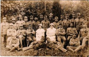 1915 Wilhelmsburg an der Traisen, Osztrák-magyar katonai kórház nővérekkel és katonákkal / WWI K.u.k. Austro-Hungarian military hospital, soldiers and nurses