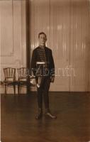 1929 Magyar katona / Hungarian military, soldier. Blahos R. fényképészeti műterme (Budapest) photo