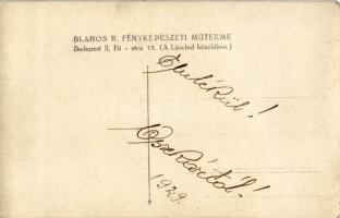 1929 Magyar katona / Hungarian military, soldier. Blahos R. fényképészeti műterme (Budapest) photo