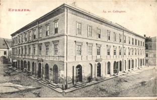 Eperjes evangelist collegium with the shops of Zielinszky and Zacher