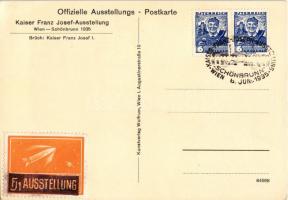 Ferenc József / Kaiser Franz Josef Ausstellung Wien Schönbrunn 1935 + So. Stpl
