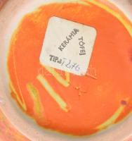 Tófej kétszájú váza, m: 14 cm