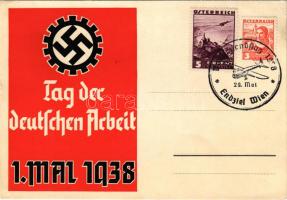 Tag der Deutschen Arbeit 1. Mai 1938 / NSDAP German Nazi Party working class propaganda, German Workers' Day, Labour Day, swastika (EK)