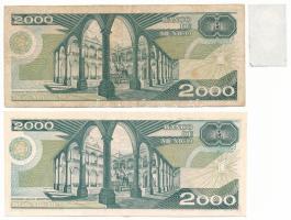 Mexikó 1987-1989. 2000P (2xklf) + tematikailag hozzáillő bélyeggel T:XF-F, tűlyukak
Mexico 1987-198...