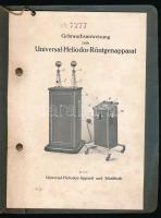 Siemens Universal Heliodor Röntgenapparat röntgenkészülék képes ismertetője 12 p + 2