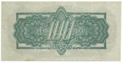 Csehszlovákia 1944. 100K "SPECIMEN" (minta) perforációval, felülbélyegzett csehszlovák bél...