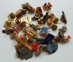 41db kitűző főleg amerikai és kanadai jelképekkel