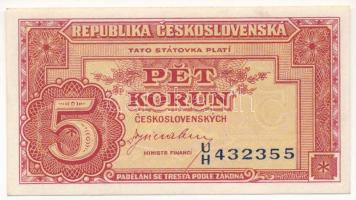 Csehszlovákia 1949. 5K T:AU Czechoslovakia 1949. 5 Korun C:AU Krause P#68