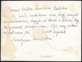 Honthy Hanna (1893-1978) színésznő aláírt fotója 9x12 cm Hátoldalán autográf soraival