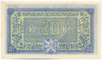 Csehszlovákia 1945. 20K három perforált lyukkal T:AU Czechoslovakia 1945. 20 Korun with three perfor...