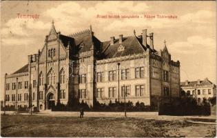 1912 Temesvár, Timisoara; állami felsőbb leányiskola. A Koronaherczeg Tőzsde kiadása / Höhere Töchterschule / girls' school (EK)