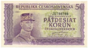 Csehszlovákia 1945. 50K T:AU,XF Czechoslovakia 1945. 50 Korun C:AU,XF Krause P#62