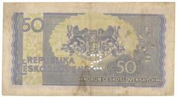 Csehszlovákia 1945. 50K perforált S betűvel T:VG
Czechoslovakia 1945. 50 Korun with perforated S C:...
