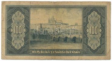 Csehszlovákia 1945. 100K perforált S betűvel T:VG
Czechoslovakia 1945. 100 Korun with perforated S ...